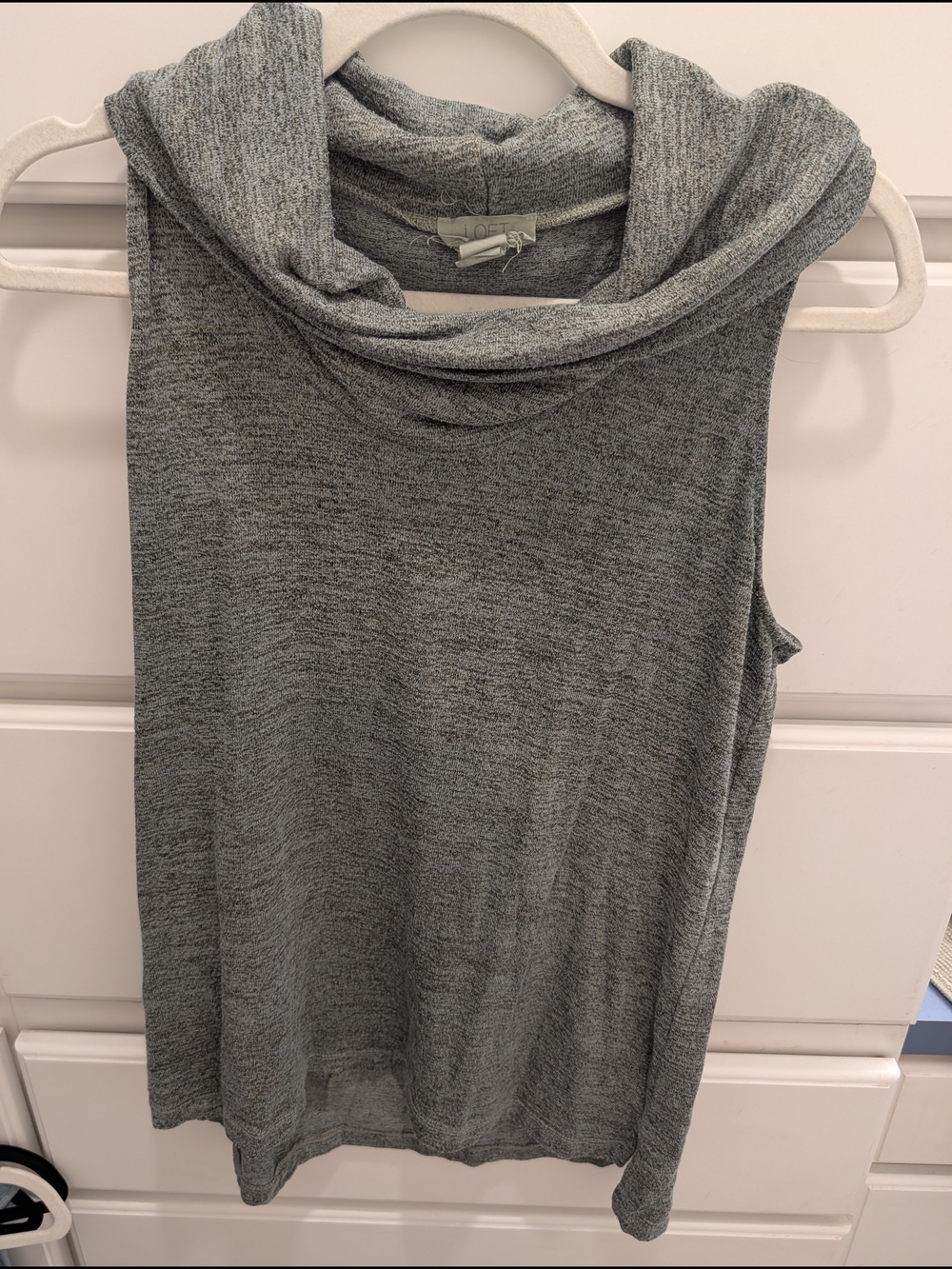 LOFT Sleeveless Cowl Neck Tank — Heather Gray